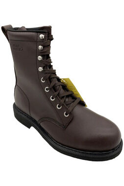 Work America Men's Steel Toe 8" Ankle Boots Farm Brown - Extra Wide